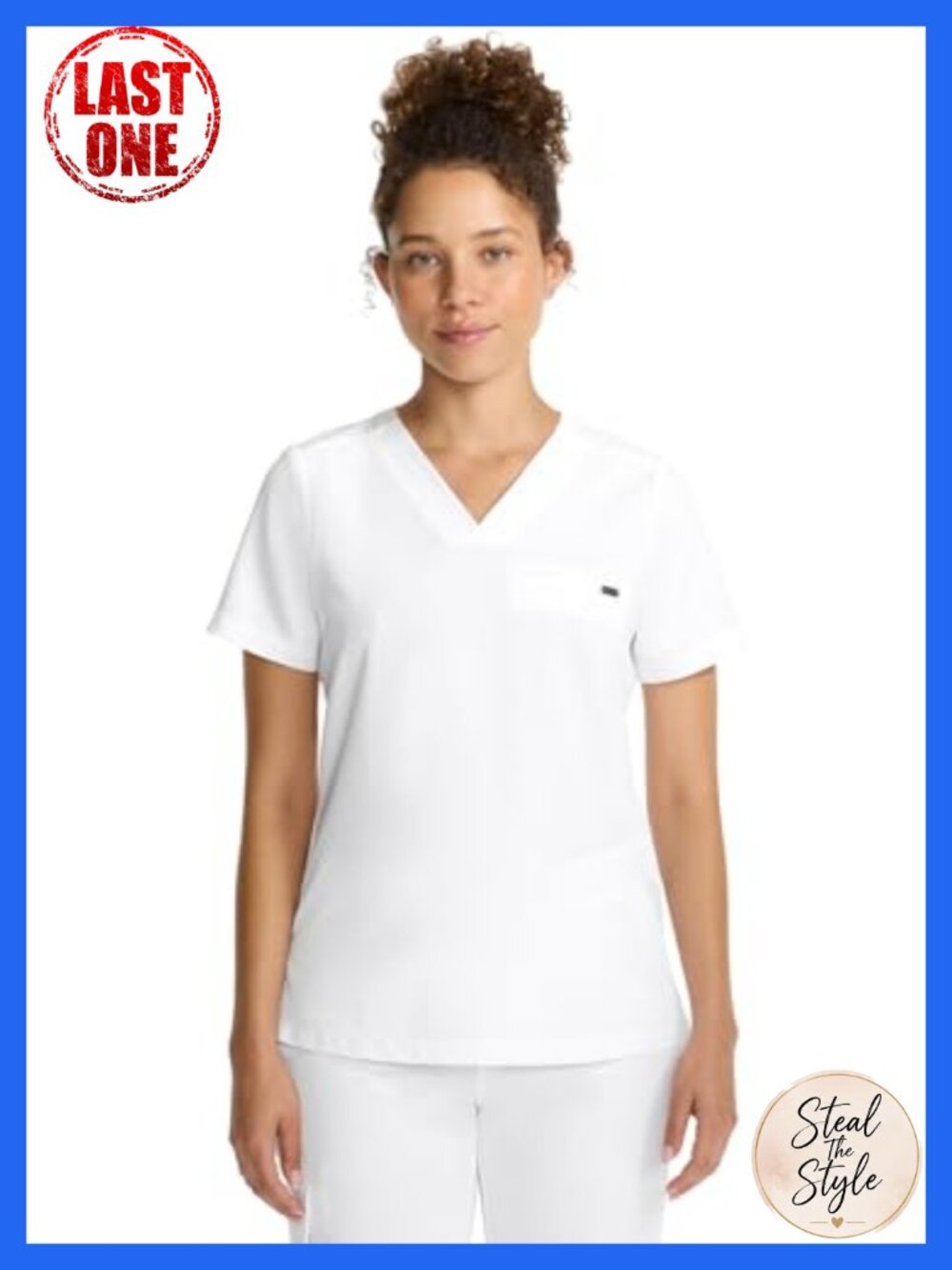Healing Hands Scrub Top Womens V-Neck Modern Fit Moisture Wicking Medical